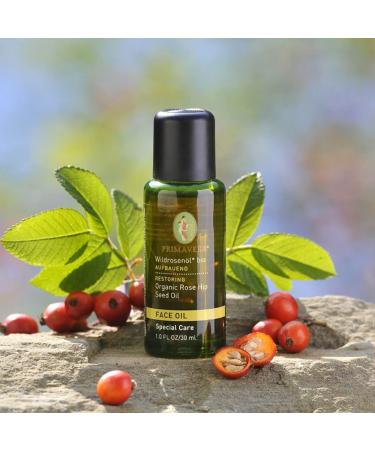 Primavera Wild Rose Oil 30ml - Organic Herbal Aroma & Body Oil - Natural Vegan & Regenerating Moisturizer in Glass Bottle - Buy Online on GoSupps.com