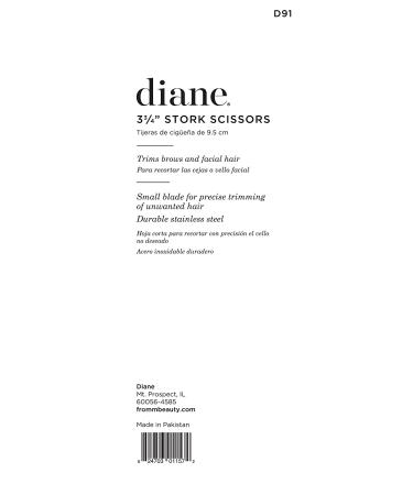 Diane Silver Stork Scissors for Eyebrows - 3.75 inches | Precision Eyebrow Grooming Tool - Buy Online on GoSupps.com