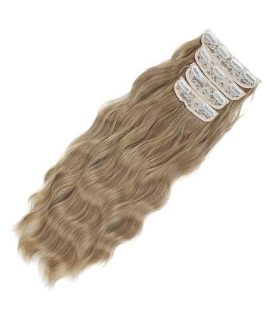LALAFINA Hair Extension Set of Four Highlights Large Shower Mat Long Hair Extensions 6d Hair Extensions Wavy Wig Natural Hair Extensions Headgear High Temperature Wire Wave Miss