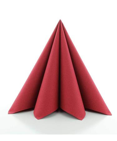 Prime guest napkins bordeaux red premium edition for weddings and celebrations from Prime Guest Airlaid fabric -like 50s pack 50 pieces 40 x 40 cm fold