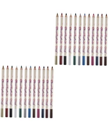 BIUDECO 24 Pcs Eye Shadow Pen Makeup Eyeline Pencil Eyeliner Pencil Grey Lip Liner Pencil Blue Eyeliner
