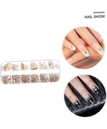 FRCOLOR 1 Box Nail Art Flat Drill Rhinestone Nail Decors Nails Decoration Rhinestones gems Stones DIY Nail Charms Diamond Decor Flatback Nail Rhinestones Glass Manicure Shaped Drill - Buy Online on GoSupps.com