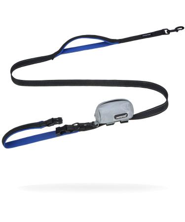 VKPETFR 6 FT Dog Leash with Poop Bag Holder - Comfortable Padded Handle Dog Leash - Heavy Duty Reflective Pet Training Lead with Removable Buckle for Medium to Large Dogs Black