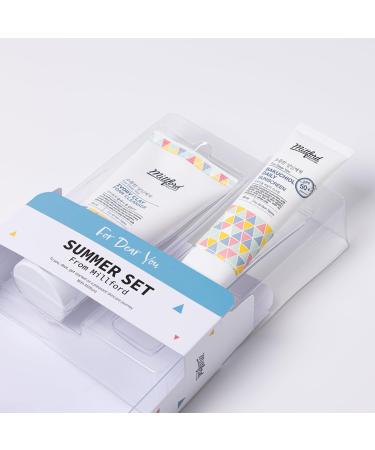 Summer Set: Ivory Foam Cleanser & Bakuchiol Daily Sun Moisturizer - Korean Skin Care Firming & Moisturizing No White Cast Quick Absorption Gift Set - Buy Online on GoSupps.com