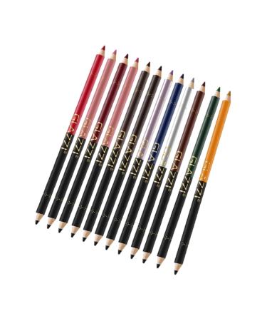 FOMIYES Black Eyeliner Pencils 12pcs Lip Liner Eyeliner Black Waterproof Eyeliner Make up Kit Matte Makeup Tool Makeup Pen Lips