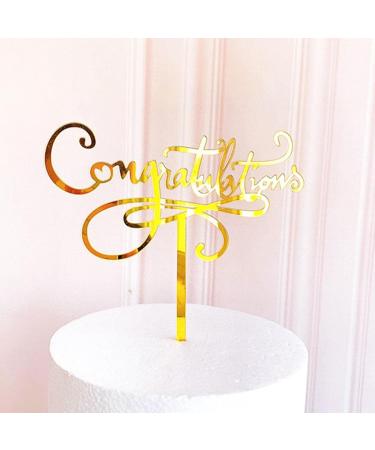 ALEGRE Graduation Cake Decoration Gold Graduation Cake Topper Pack of 8 Grade Cap Cake Decoration Acrylic Graduation Congratulation Cake Decoration You Did It Cake Topper for Graduation 2024 - Buy Online on GoSupps.com