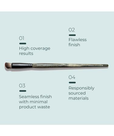 Rose and Ben C31 Concealer Brush - Angled Design for Effortless Blending | High Coverage & Seamless Finish | Cruelty-Free Beauty Tool - Buy Online on GoSupps.com