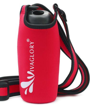 Vivaglory 750ml Stainless Steel Dog Water Bottle & Neoprene Carrier | Ideal for Hiking & Travel with Pets - Buy Online on GoSupps.com