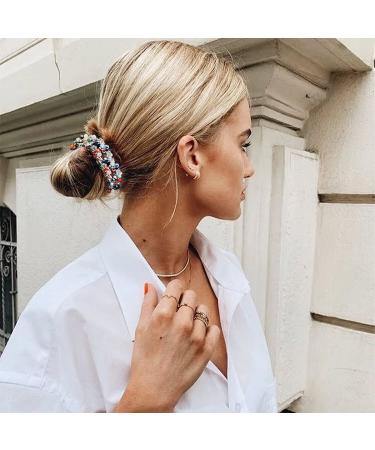 Brinie White Crystal Hair Ties - 3 Pack Elastic Scrunchies with Pearls for Women & Girls - Buy Online on GoSupps.com