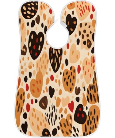 Leopard Heart Beard Bib Apron | Beard Hair Catcher for Men | Perfect Christmas & Father's Day Gift - Buy Online on GoSupps.com