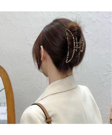 Premium Leopard Grain Claw Hair Clips - Set of 4 Metal Claw Clips for Hair Decoration - Buy Online on GoSupps.com