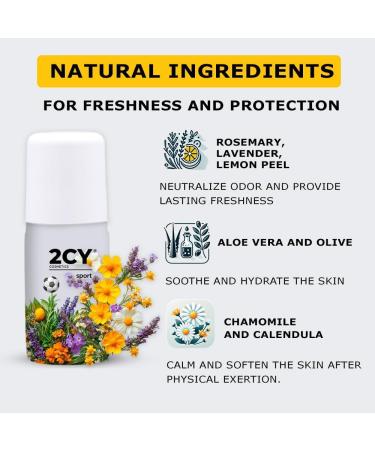  2CY Cosmetics 2CY Natural 4-pack of 24-hour fresh aloe vera deodorants 50ml long-lasting protection with care for your skin. With organic rosemary peel lavender and lemon extracts - Buy Online on GoSupps.com