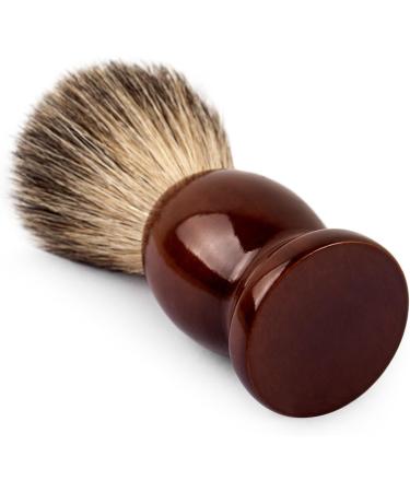 QSHAVE Handmade Pure Badger Hair Shaving Brush with Real Wood Base - Ideal for Wet Shave with Safety Razor or Double Edge Razor - Buy Online on GoSupps.com