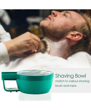 LinkidiA Green Plastic Shaving Bowl - Non-Slip Handle Large Capacity Easy Foam Grooves for Men | International Shipping - Buy Online on GoSupps.com