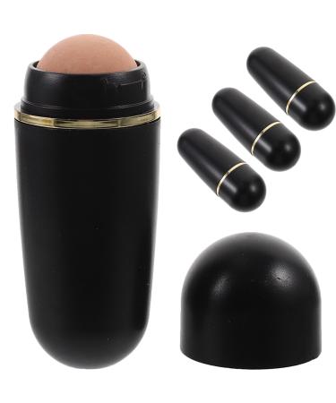VICASKY Lot de 4 Mini Boules Absorbantes d'Huile en Pierre Volcanique Visage Surface Douce Taille Compacte pour Contr ler L'Exc s de S bum et Matifier la Peau au Quotidien