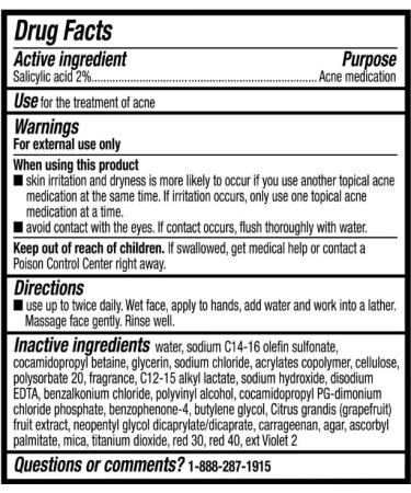 Beauty Pink Grapefruit Foaming Acne Scrub with Salicylic Acid Paraben Free 4.2 Fl Oz - Buy Online on GoSupps.com