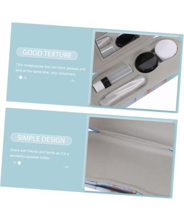 Homsfou Double-Layer Glasses Case | Double-Sided Colored Glass Container for Contact Lenses & Glasses | Travel Protective Cover with Flocked Cloth | International Shipping Available - Buy Online on GoSupps.com