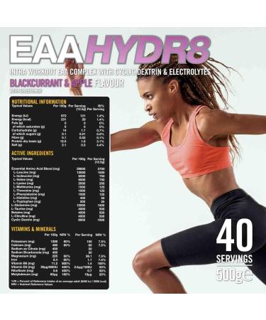Vow EAA Hydr8 - Essential Amino Acids BCAAs Electrolytes Intra Workout Drink (Blackcurrant and Apple) - Buy Online on GoSupps.com