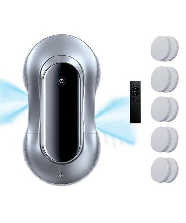 CHHMAELOVE Window Cleaning Robot with Dual Water Spray 70ML Window Cleaner Robot 3500Pa Suction Power for Windows/Tiles/Glass Door Remote Control Ultra-Thin Body