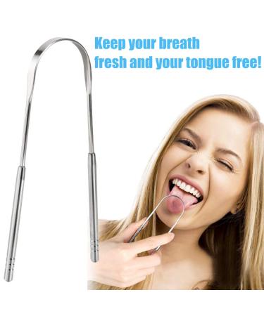 Buy 3-Piece Stainless Steel Tongue Cleaner Set - Medical Tongue Scraper for Bad Breath & Oral Care Ergonomic Grip for Adults | International Shipping Available - Buy Online on GoSupps.com