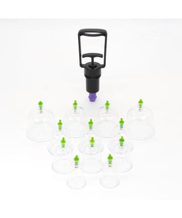 100x High-Quality Plastic Cupping Glasses - Green Hijama Cupping Cups (7cm) - Hacamat Kupas for Pain Relief & Wellness - Buy Online on GoSupps.com