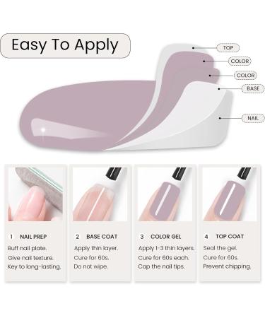MAYCHAO Purple Gel Nail Polish 1Pc 15ML Soft Purple Gel Polish Soak Off UV LED Lilac Nail Polish Nail Art Starter Manicure Salon DIY at Home 0.5 OZ - Buy Online on GoSupps.com