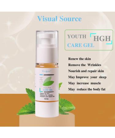 Buy HGH Youth Care Gel & Visualsource Anti-Aging Serum - Natural Aloe Oligopeptide for Youthful Skin Fine Lines & Wrinkles Removal - Buy Online on GoSupps.com