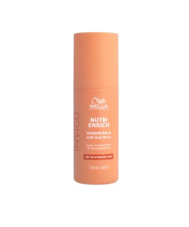 Wella Professionals Invigo Nutri Enrich Nourishing and Detangling Wonder Balm with Oleic Acid and Goji Berries - Restores Dry and Damaged Hair 150ml
