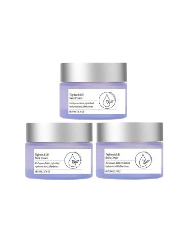 Tighten and Lift Neck Cream Neck Firming Cream Smooth & Tight Skin Skin Care Moisturizer Face Cream Neck Cream for Tightening Lifting Sagging Skin and Hydrating (3PCS)