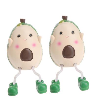Zerodeko Photo 2pcs Avocado Doll Cute Avocado Toy Boys Goodie Bags Infant Boy Toys Hanging Legs Dolls Bendable Toy Birthday Party Favor Baby Birthday Present Artificial Resin