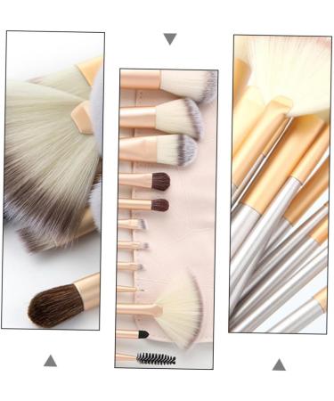 Housoutil 1 Set Set Makeup Brush Set Powder Brush Wood Handle Brush Nylon Brush Eyebrow Comb Eyebrow Brush Foundation Aluminum Tube Wooden Handle Brush Travel Major White 14.5X0.5cm White - Buy Online on GoSupps.com
