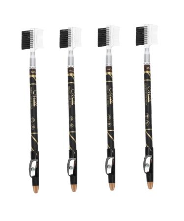 Ipetboom 4pcs Two-in-one Eyebrow Pencil Eyebrow Pen Green Alien Antenna Headband Makeup Tools Make up