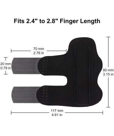 Supegar Finger Rail 4-Pack - Adjustable Reusable Trigger Finger Support with Removable Aluminum Rod for Index Medium Ring & Small Fingers - Black - Buy Online on GoSupps.com