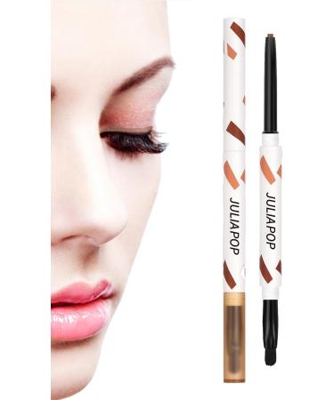 Eyeshadow Stick | Gel Texture Multicolors Makeup Eyeshadow with Brush Quick Drying Eye Liner Long Lasting Eye Pencil Makeup Supplies Rowces Coffee Brown - Buy Online on GoSupps.com
