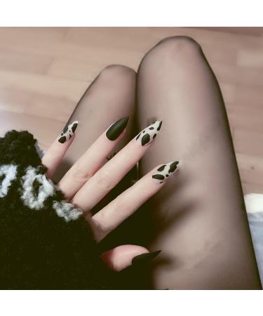 24 Pcs Halloween Nails Press on Nails for Women Artificial Fake Nail Tips Trim Easily Stylish Design Pattern Nail Tips for Halloween Party Christmas #1 - Buy Online on GoSupps.com