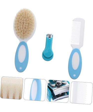 Healeved 3pcs Wool Brush Household Tool Set - Baby Hair Brush, Infant Nail Clippers, Baby Shower Brush | Baby Care Kit for Infants & Newborns - Buy Online on GoSupps.com