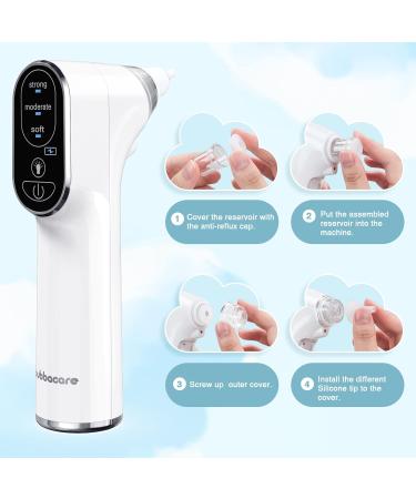 Electric Baby Nasal Aspirator & Ear Wax Remover | 3 Suction Levels | Rechargeable Nose Sucker with LED Light | Suitable for Newborns and Toddlers | 4 Silicone Tips | Bb880-1 - Buy Online on GoSupps.com