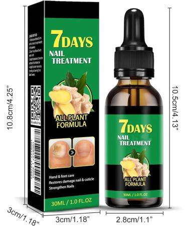 Traitement des champignons ongles de 7 jours Ginger Nail Support Nails Care 1 fl.oz S rum de r paration des ongles polyvalents pour les ongles minces cassants peelings et fissur s (2pcs) - Buy Online on GoSupps.com