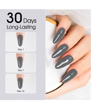 ROSALIND Light Black Poly Extension Gel 60ml - Gray Black Poly Nail Gel for Nail Art Decoration - Easy to DIY with UV Lamp - Update Version - Buy Online on GoSupps.com