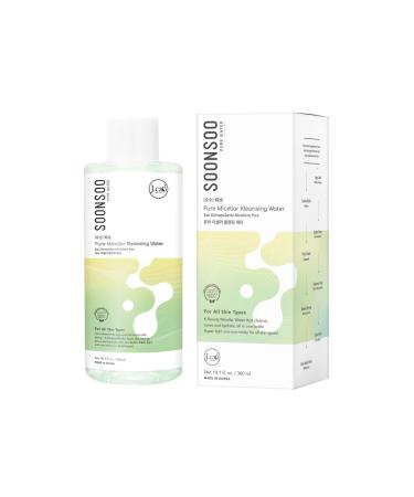 J.Cat Beauty Soonsoo Eau Micellaire Pure Nettoyante Visage Nettoie Tonifie et Hydrate limine Efficacement le Maquillage avec Extraits de Feuille de Sauge et de M lisse 300ml
