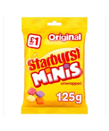 Starburst Minis Original Sweets Treat Bag 125g x Case of 12