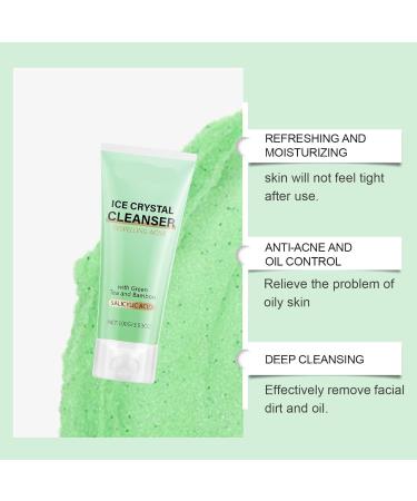 Acne-Fighting Facial Cleanser - Gentle Deep Pore Cleansing Hydrating & Non-Tightening Removes Dirt & Oil For Clear Glowing Skin(2PCS) - Buy Online on GoSupps.com