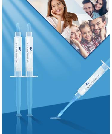AZ Smile Teeth Whitening Gel Refill - 6 No-Sensitive Syringes, Peroxide-Free Whitener for Fast 10-Minute Results with LED Light - Buy Online on GoSupps.com