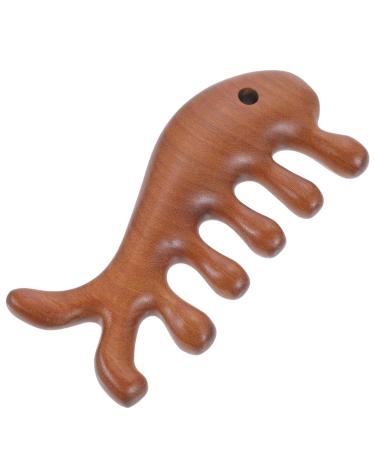 Healvian Fish-Shaped Massage Comb Set - 4-Piece Wooden Scalp Massager & Broad Tooth Comb for Comfort | Ideal for Scalp Care & Breastfeeding - Buy Online on GoSupps.com