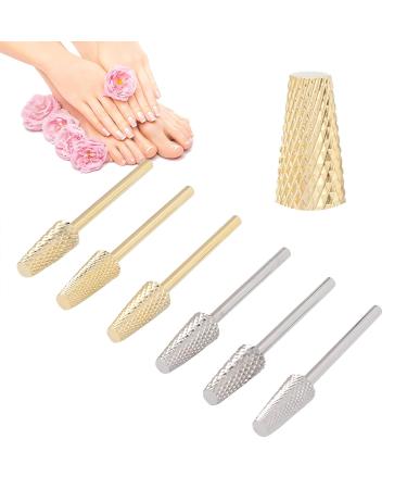6pcs Nail Art Grinding Heads | Portable Tungsten Steel Nail Drill Bits for DIY & Salon Use - Buy Online on GoSupps.com
