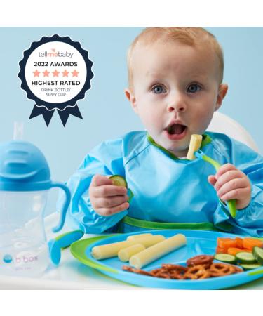 b.box 4 in 1 Baby Feeding Set - Sippy Cup, Cutlery Set, Divided Plate - BPA Free, Dishwasher Safe - Ocean Breeze - for Toddlers & Babies 6m - Buy Online on GoSupps.com