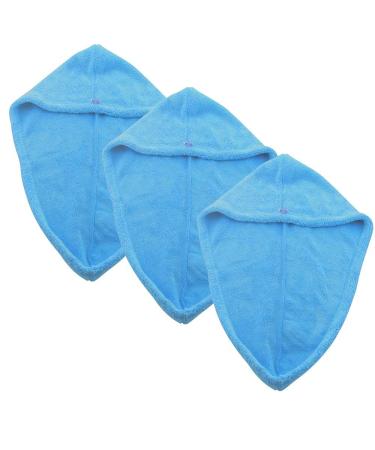 Kabinga 4 3 pieces of turban with button fast drying and soft microfiber absorbent for all hair types and lengths #1 unisex-youth 4 l