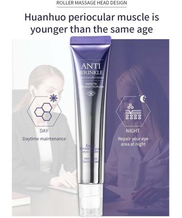 Retinol Eye Cream for Men and Women - Anti-Aging Korean Wrinkle and Dark Circle Cream with Hyaluronic Acid and Caffeine - 20ml - Buy Online on GoSupps.com