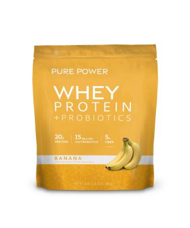 Dr. Mercola Pure Power Whey Gusset Banana 22 Servings (1 lb 15 oz) Non GMO Gluten Free Soy Free
