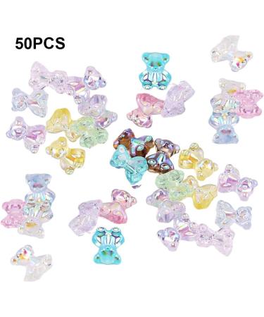 dijiusidy 50 Pieces Glass Crystal Set Eye-catching Personalized Nail Art Rhinestones DIY Handcraft Manicure Accessories for Card Making Aurora Bear - Buy Online on GoSupps.com